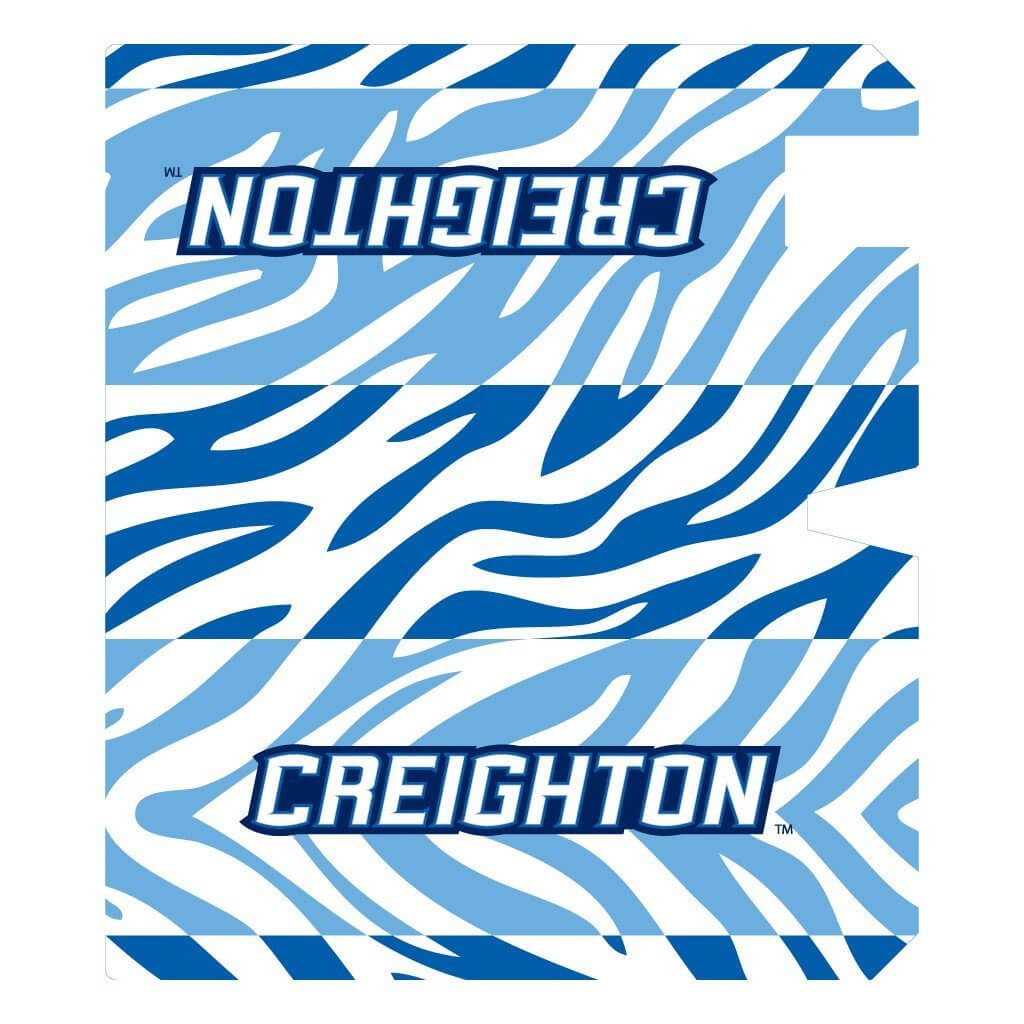 Creighton University Magnetic Mailbox Cover - Zebra Stripes Design
