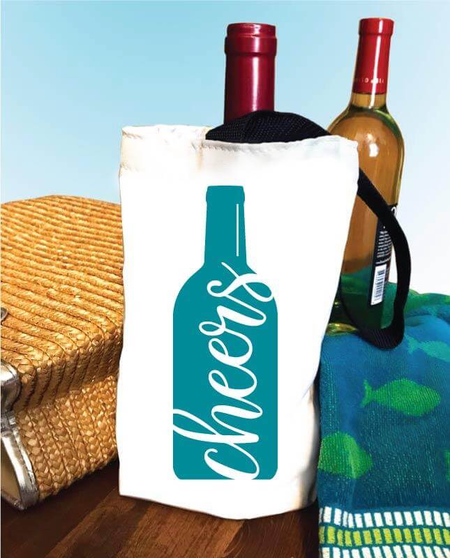 Custom Cruise Vacation Small Canvas Wine Tote