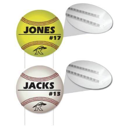 Custom 22" Softball Player Name, Number and Mascot Fence & Yard Signs