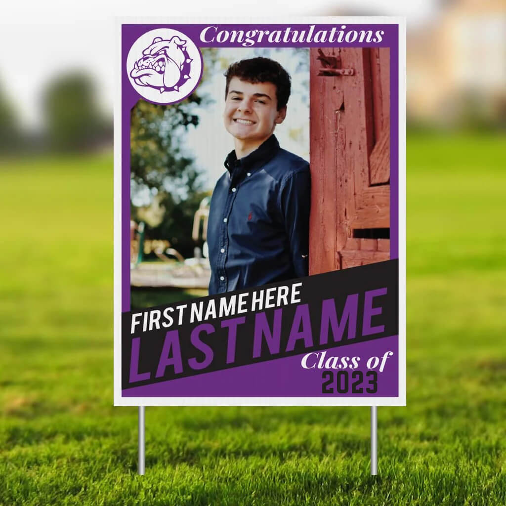 Custom Graduation Trading Card 18"x24" Yard Sign