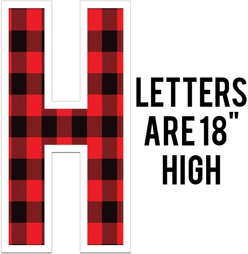 Custom Happy Birthday Buffalo Plaid Yard Card Letters