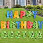 Custom Happy Birthday Confetti Colored Letters Yard Decoration Set