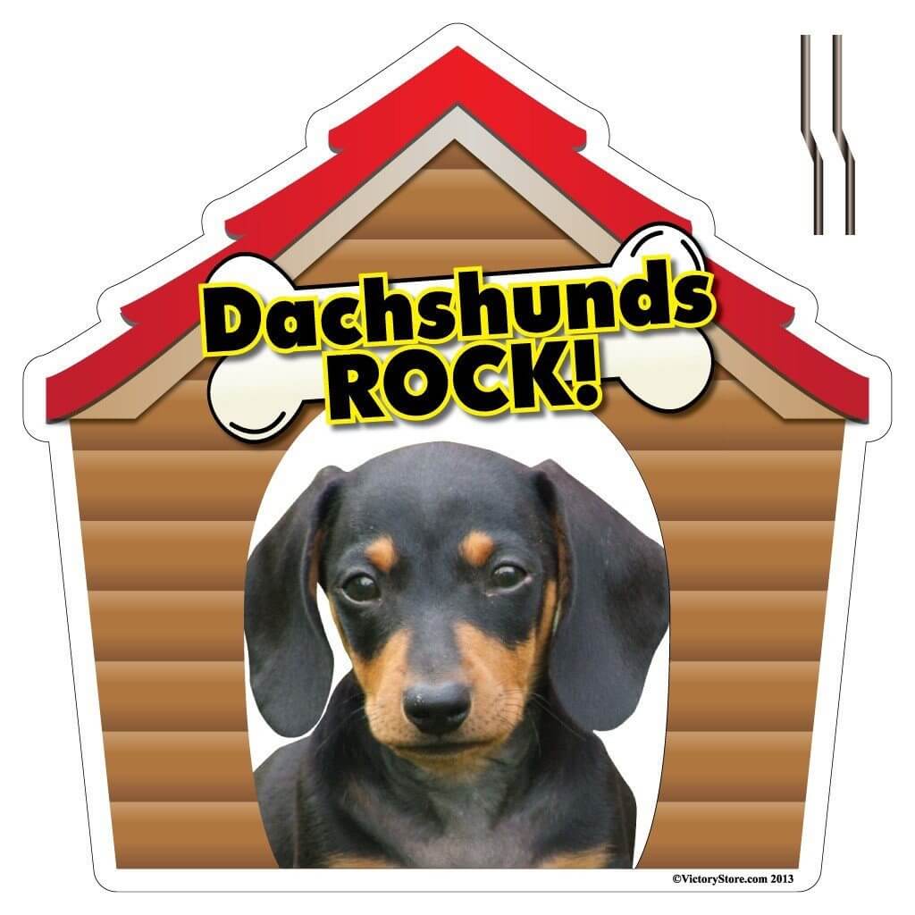 Dachshunds Rock! Dog Breed Yard Sign - Plastic Shaped Yard Sign - FREE SHIPPING