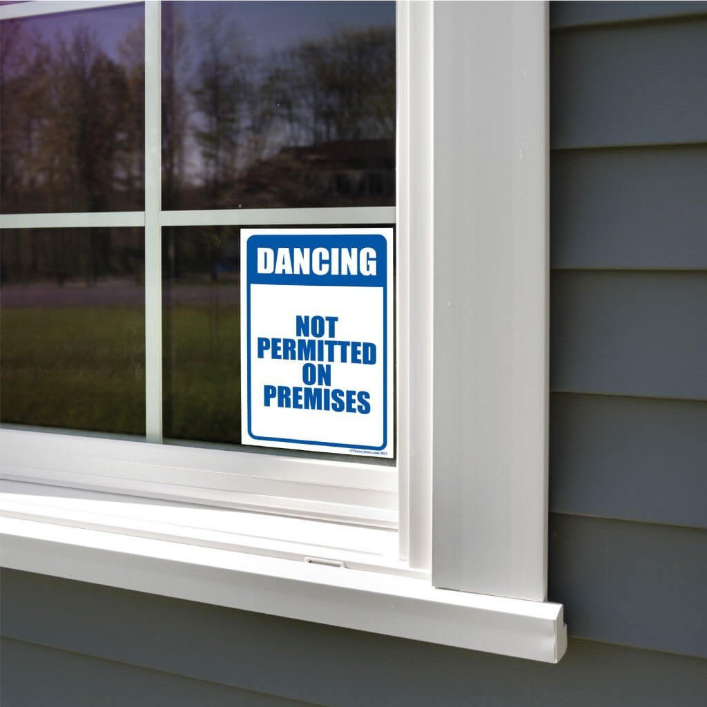 Dancing Not Permitted on Premises Sign or Sticker - #3