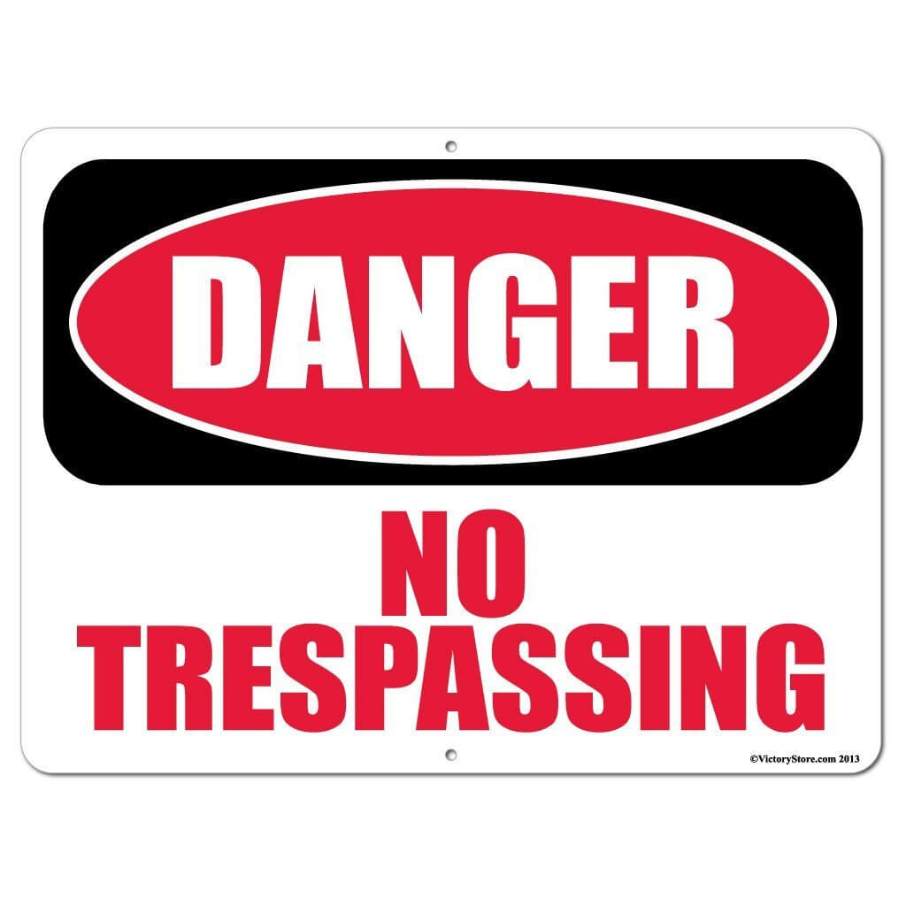 Danger No Trespassing 18"x24" Aluminum Sign