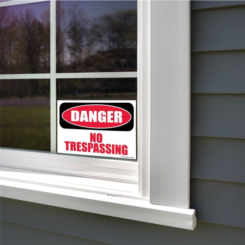 Danger No Trespassing Sign or Sticker