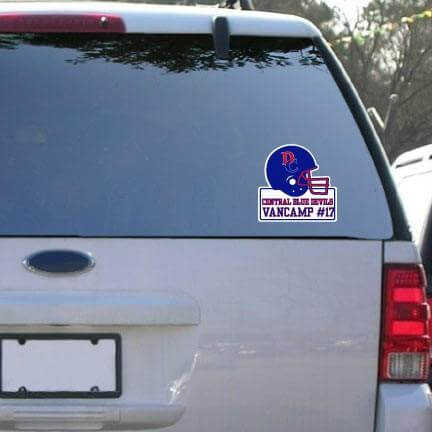Custom 6" Davenport Central Football Decal