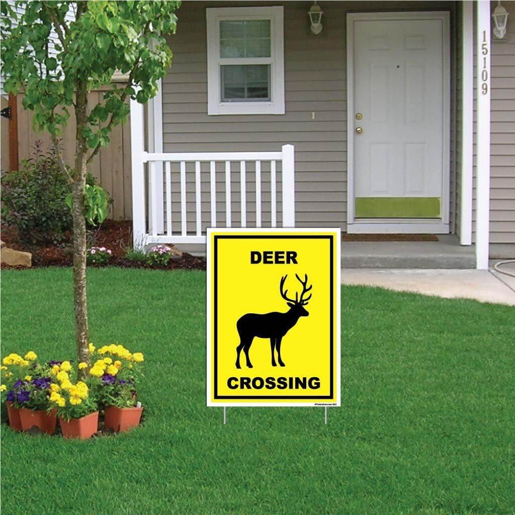 Deer Crossing Sign or Sticker
