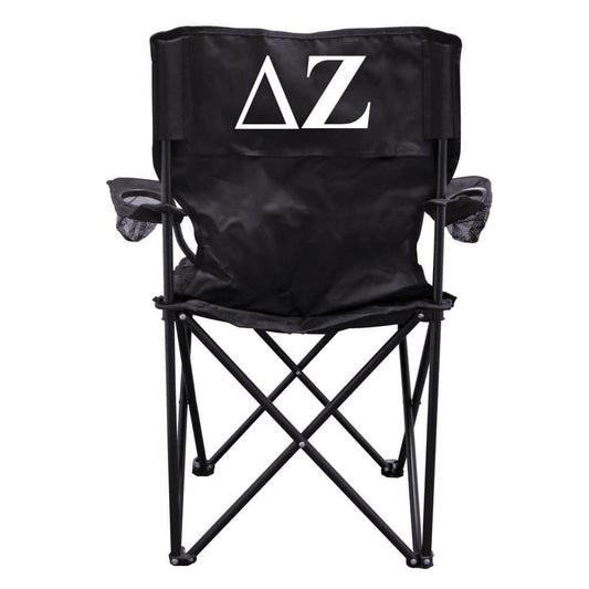 Delta Zeta Black Folding Camping Chair