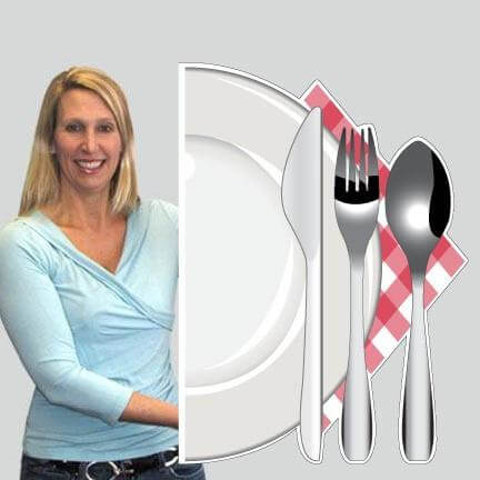 3' Tall Custom Dinner Cut Card