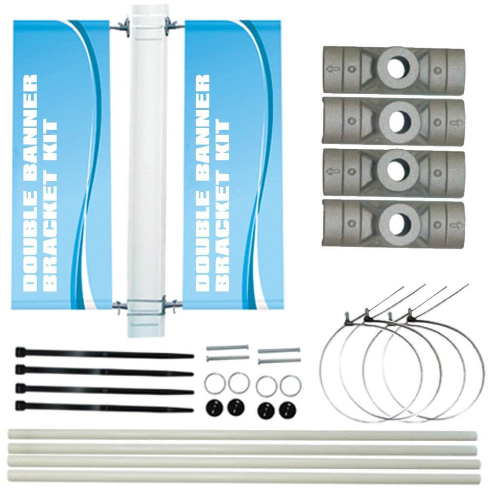 Double Pole Banner Bracket Kit