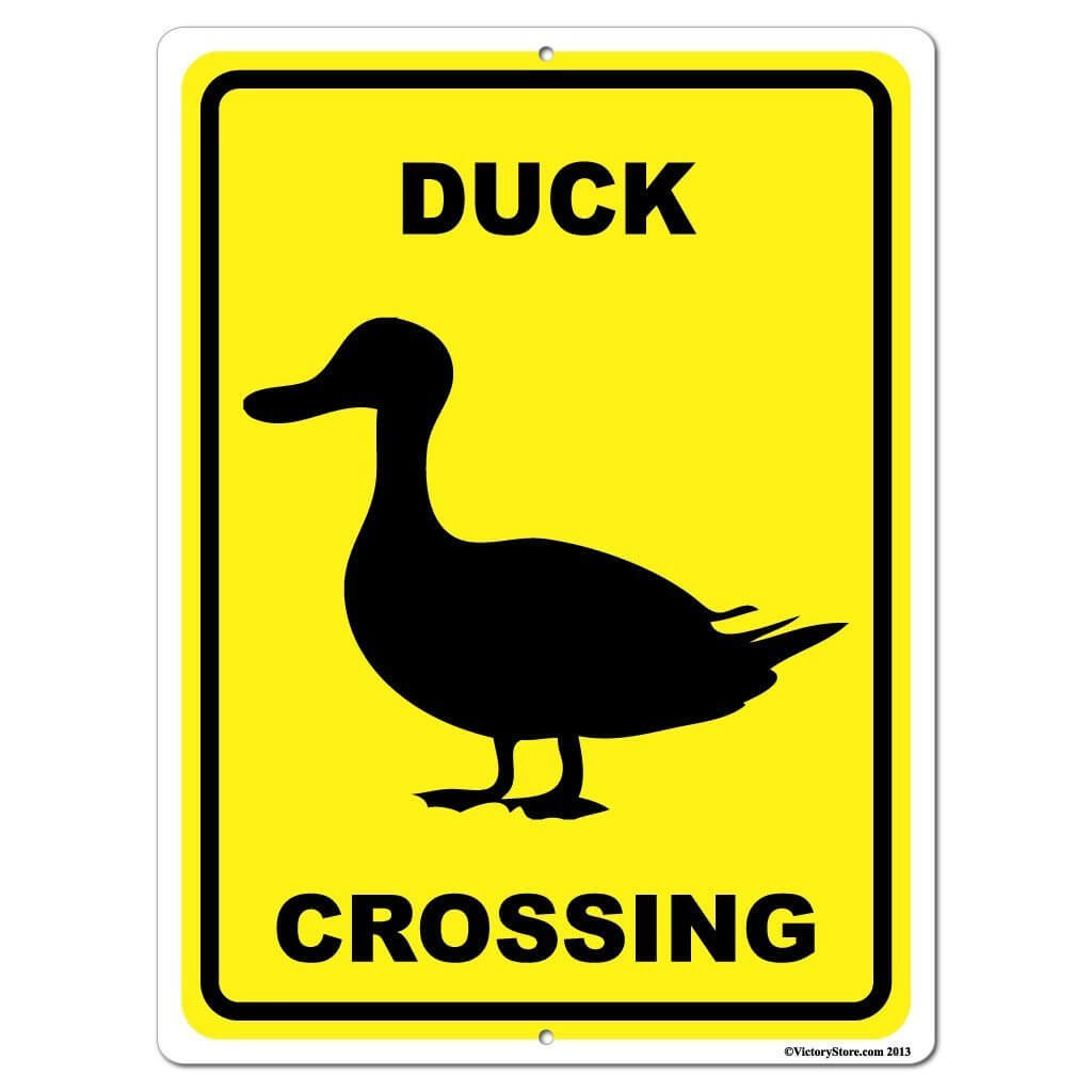 Duck Crossing Sign or Sticker