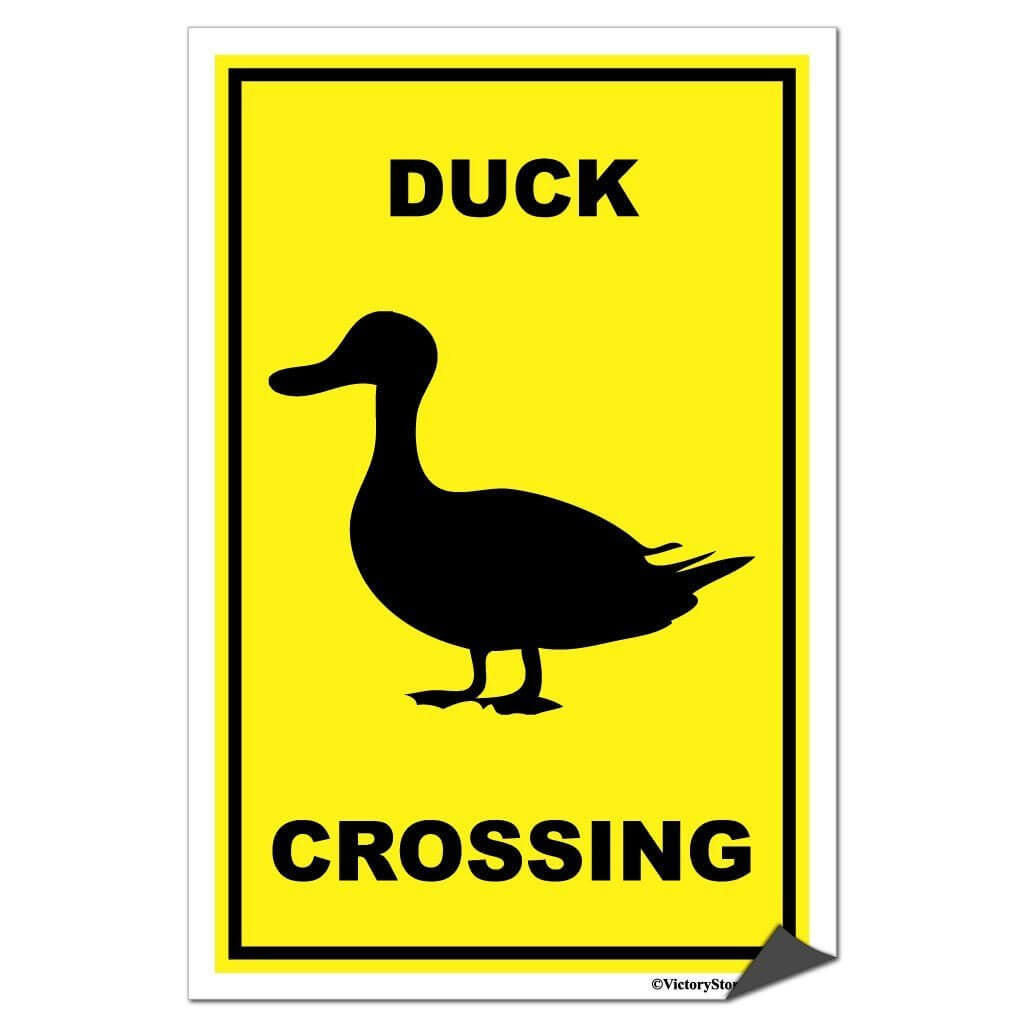 Duck Crossing Sign or Sticker