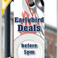 18"x36" Earlybird Deals Pole Banner FREE SHIPPING