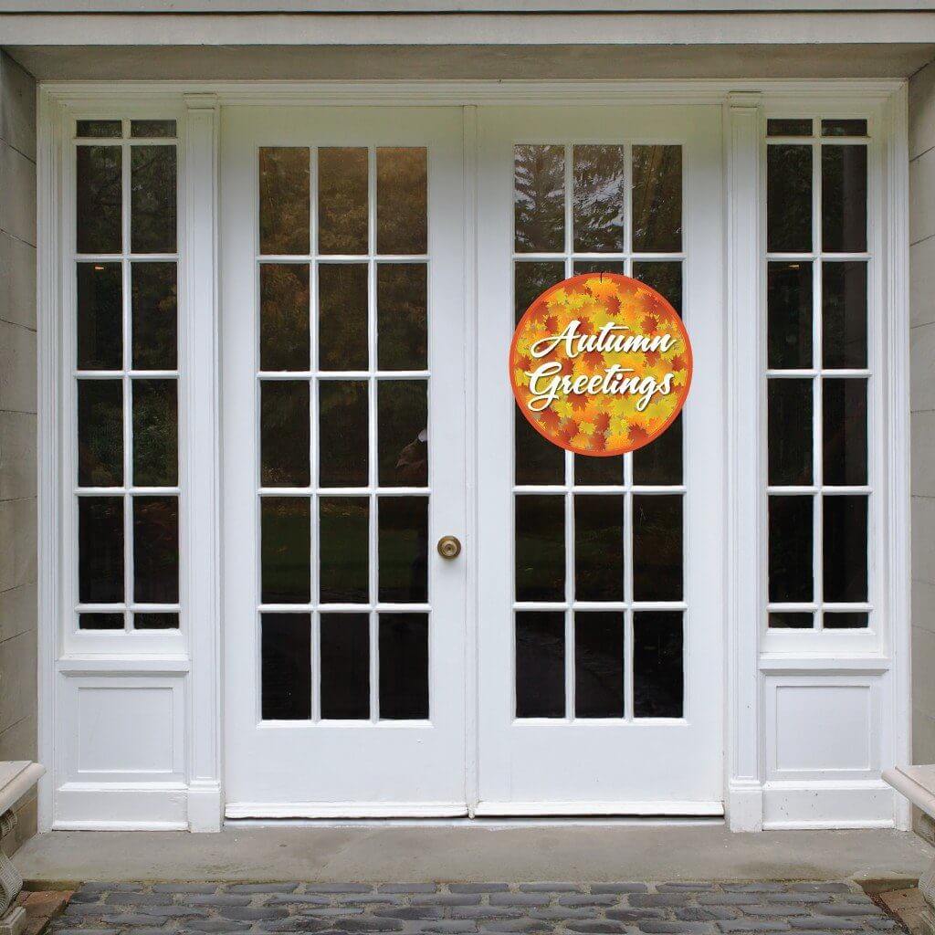 Autumn Greetings Corrugated Plastic Door Decoration