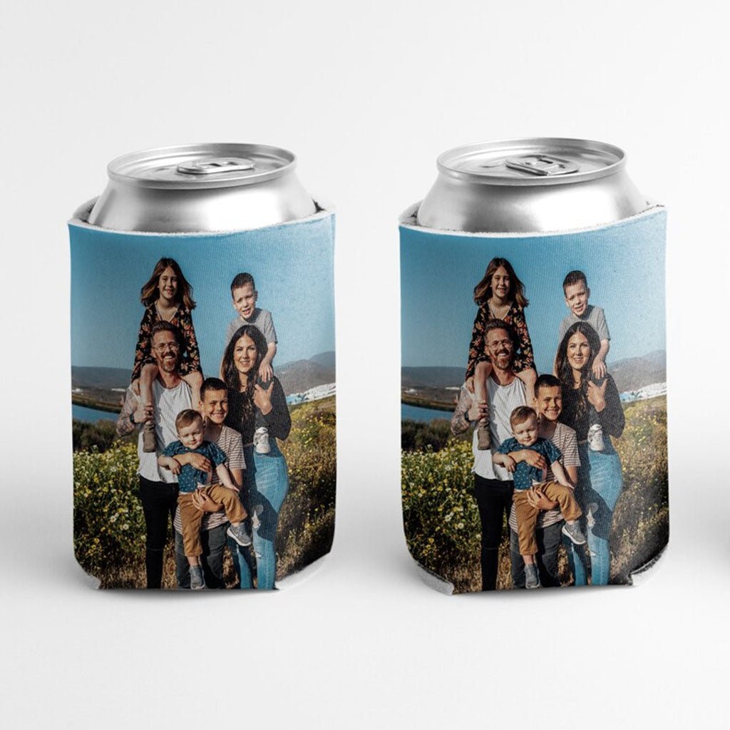 Family Photo Custom Can Coolers