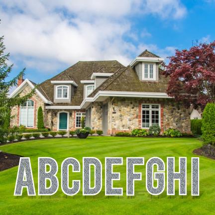 Faux Glitter 18" Bebas Alphabet Yard Decoration Set - 26 pc set