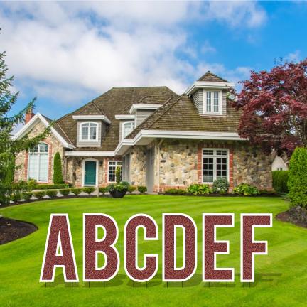 Faux Glitter 24" Bebas Alphabet Yard Decoration Set - 26 pc set