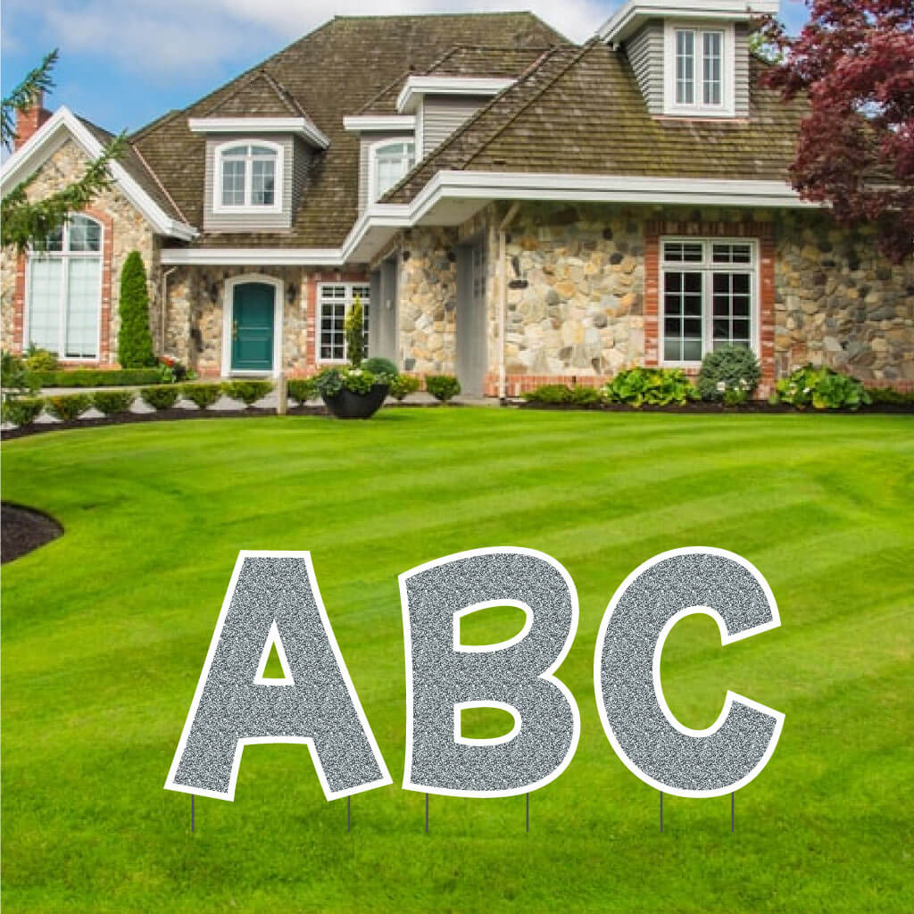 Faux Glitter 24" KG The Last Time Alphabet Yard Decoration Set - 26 pc set