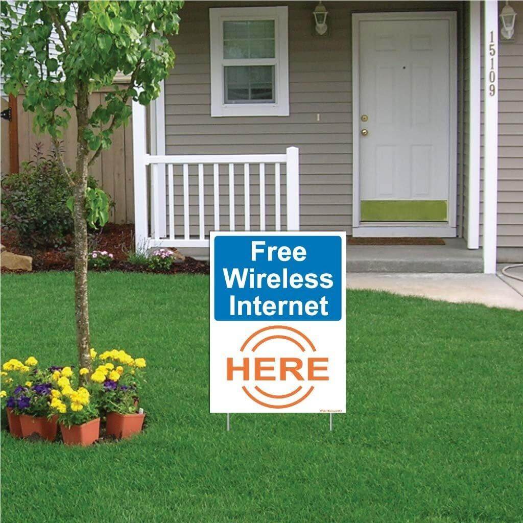 Free Wireless Internet Sign or Sticker