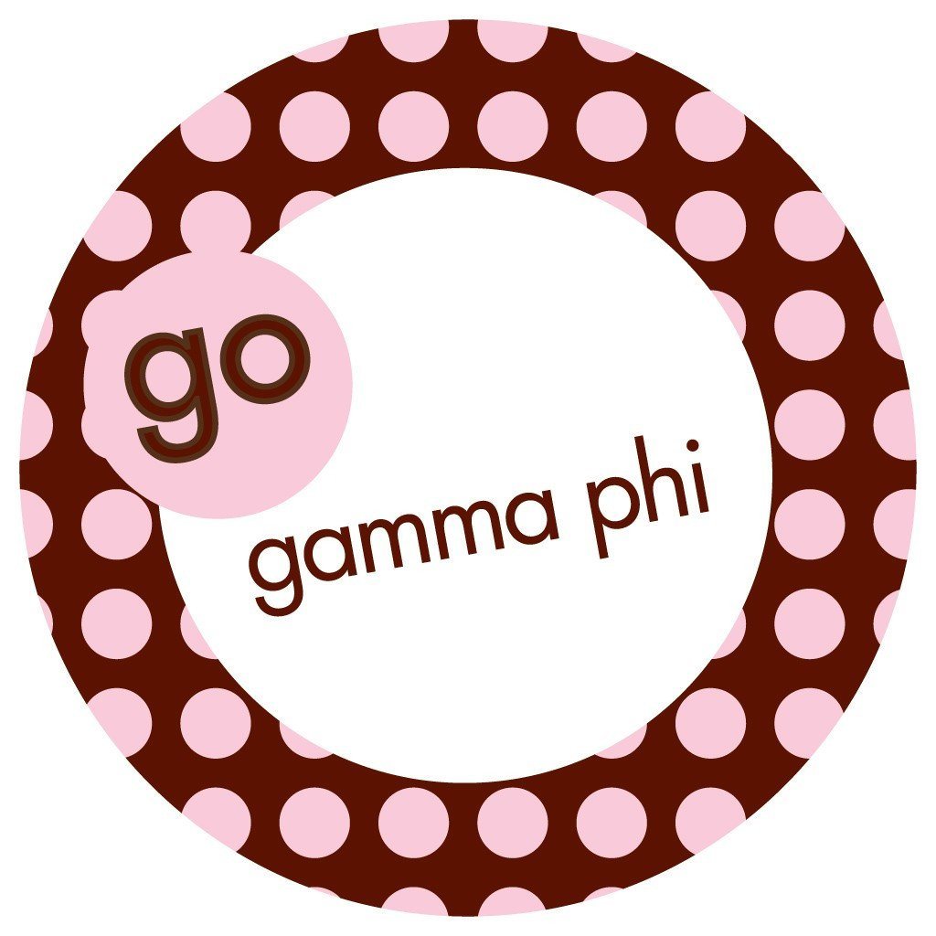 Gamma Phi Beta Canvas Tote Bag - Go Gamma Phi Polka Dots