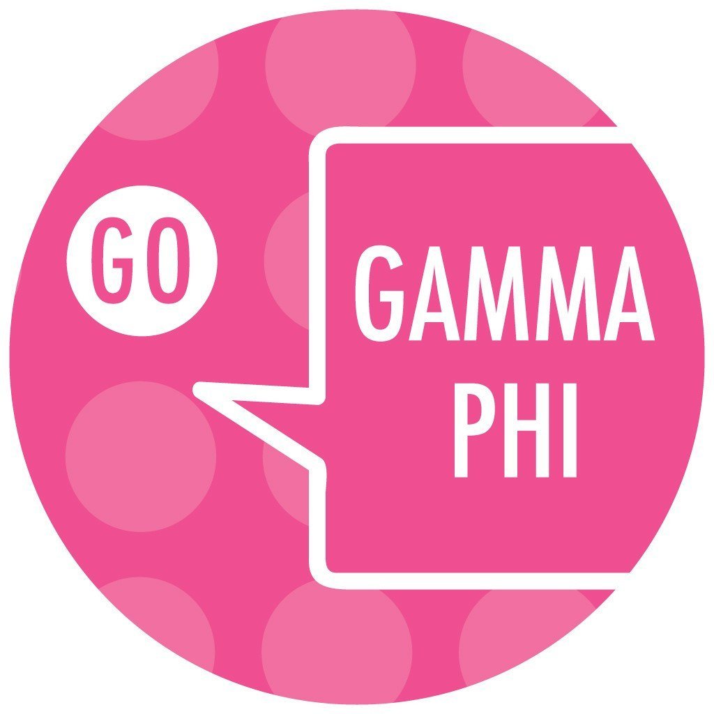 Gamma Phi Beta Canvas Tote Bag - Go Gamma Phi Speech Bubble