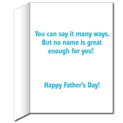 3' Tall Stock Design Giant Father's Day Card