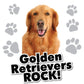 Golden Retrievers Rock! White T-Shirt - FREE SHIPPING