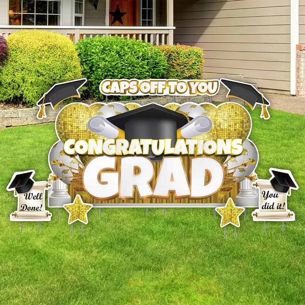 Graduation Oversized EZ Yard Card Set | 8 Pcs