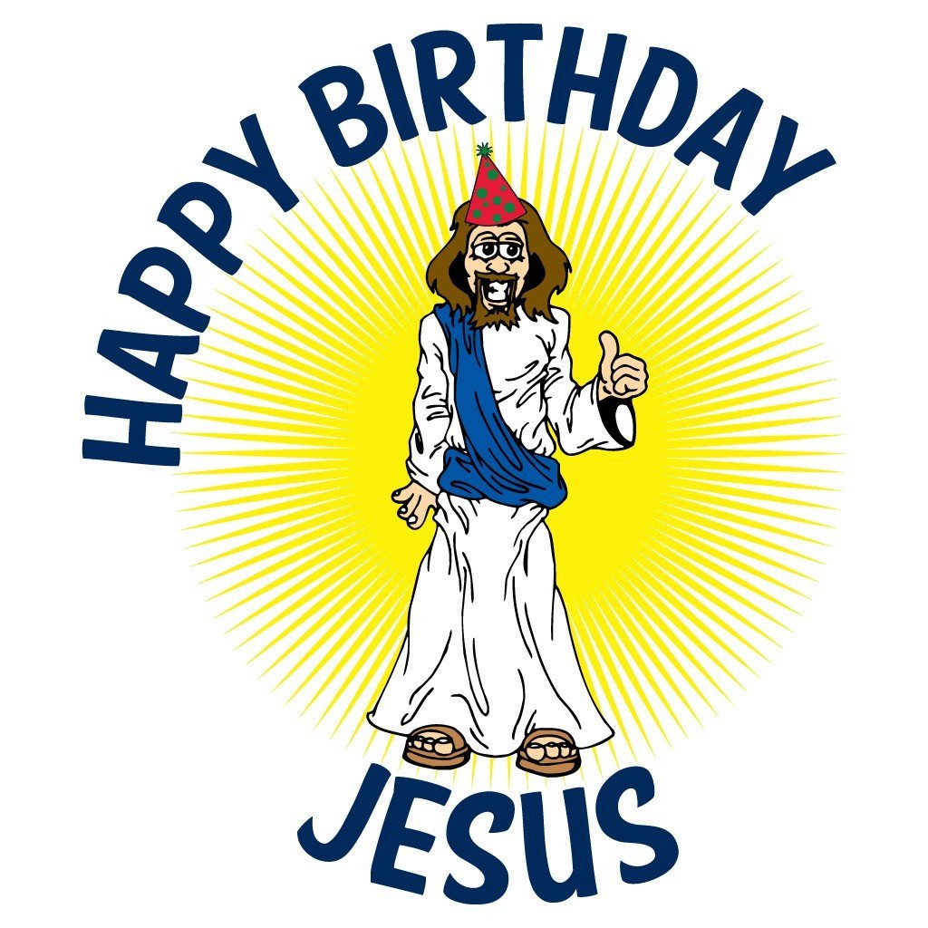 Happy Birthday Jesus Religious Christmas T-Shirt - FREE SHIPPING