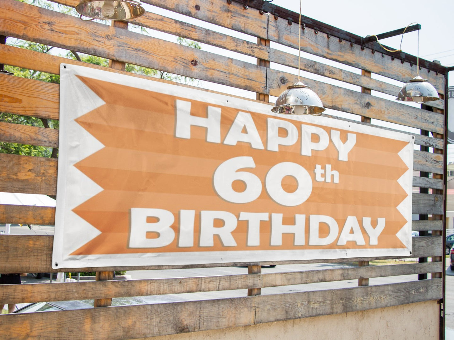 Happy Birthday Striped Vinyl Banner