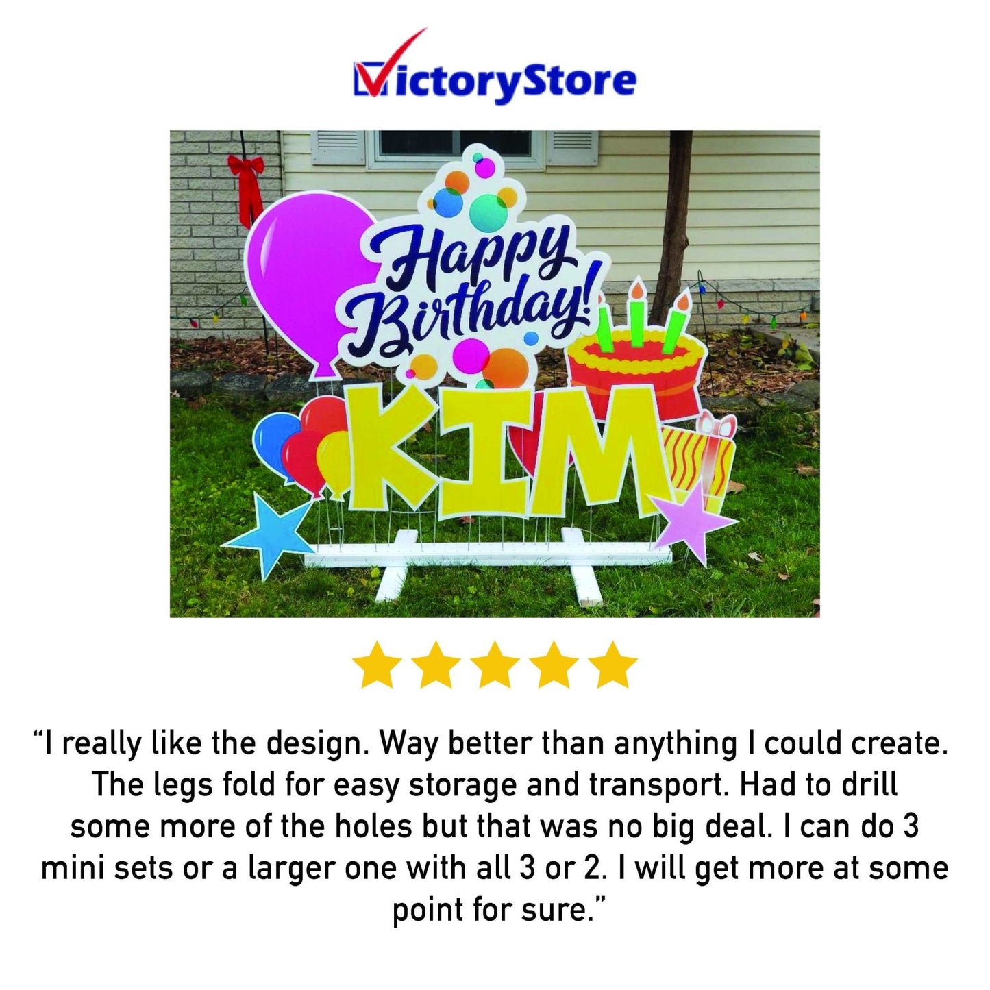 happy bday yard decor