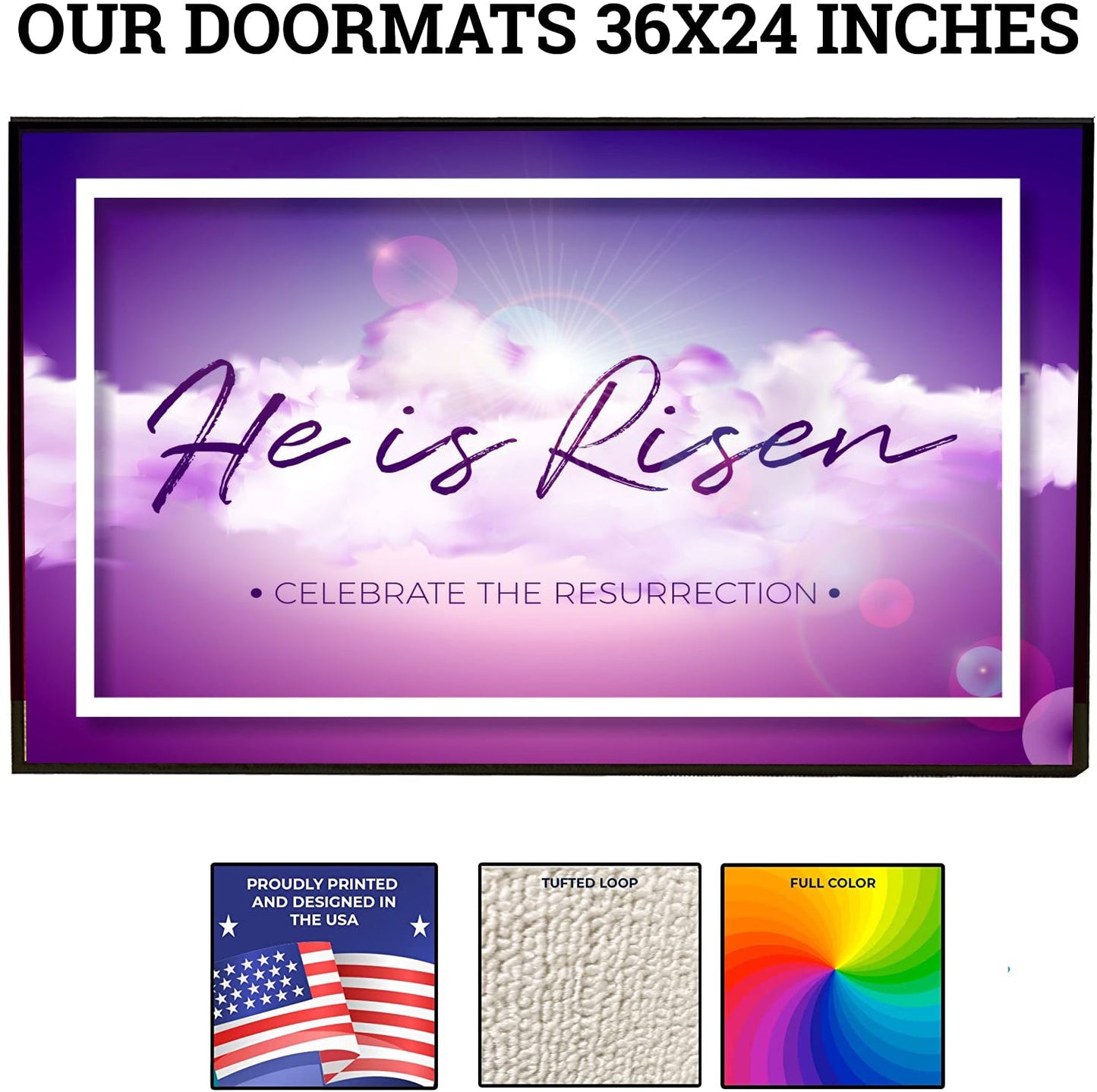 He is Risen Easter Doormat (20098)