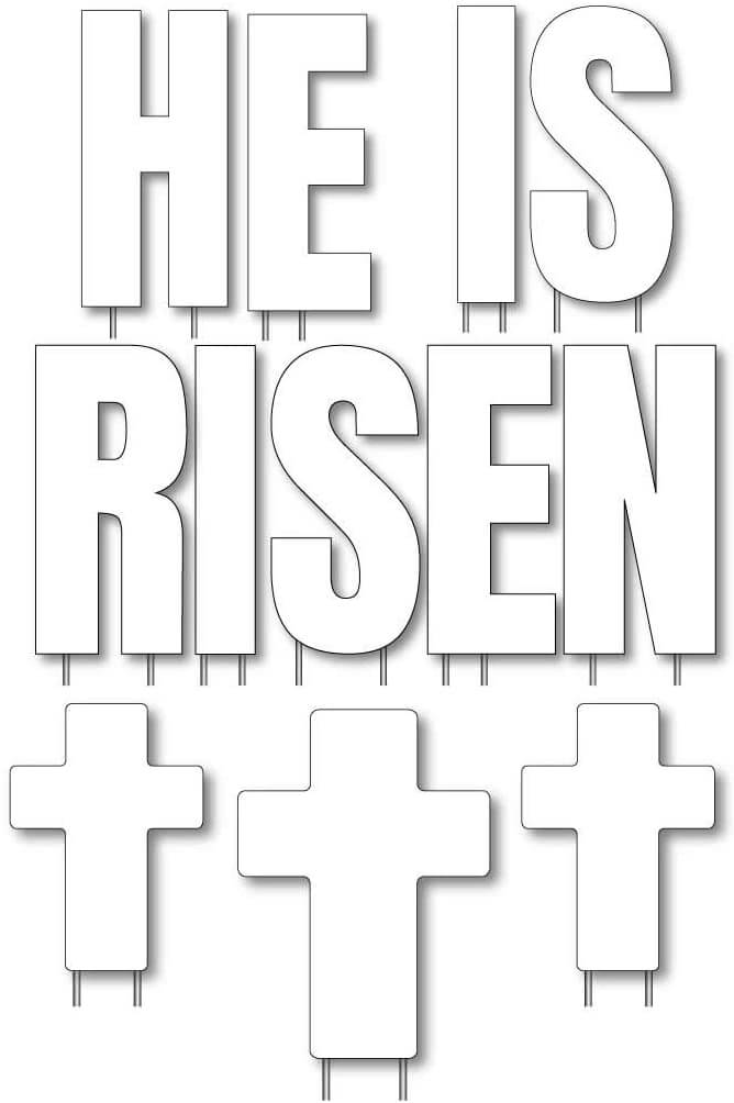 He Is Risen Easter Yard Letters