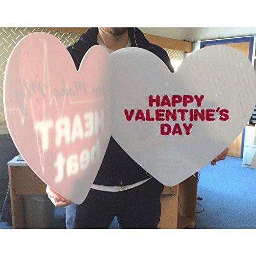 2'x3' Heart Beat Valentine's Day Card "You Make My Heart Beat"