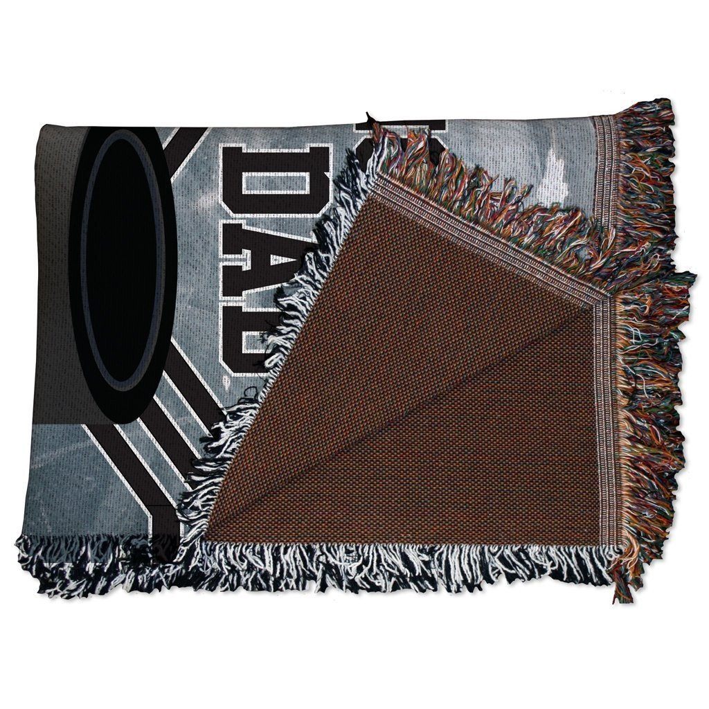 Hockey Dad Woven Blanket