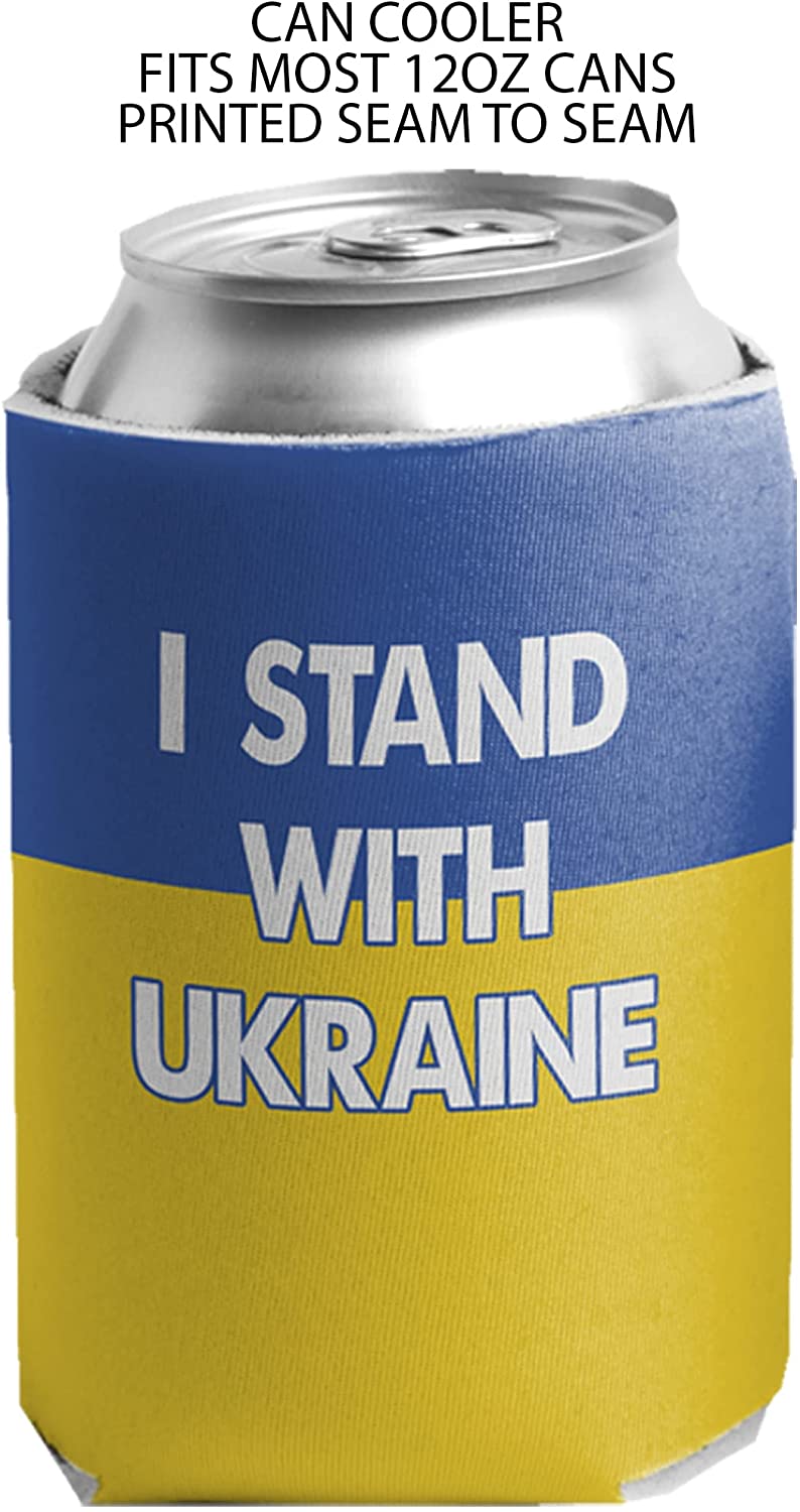 I Stand with Ukraine Yard Sign, Can Cooler, and Car Decal (21592)