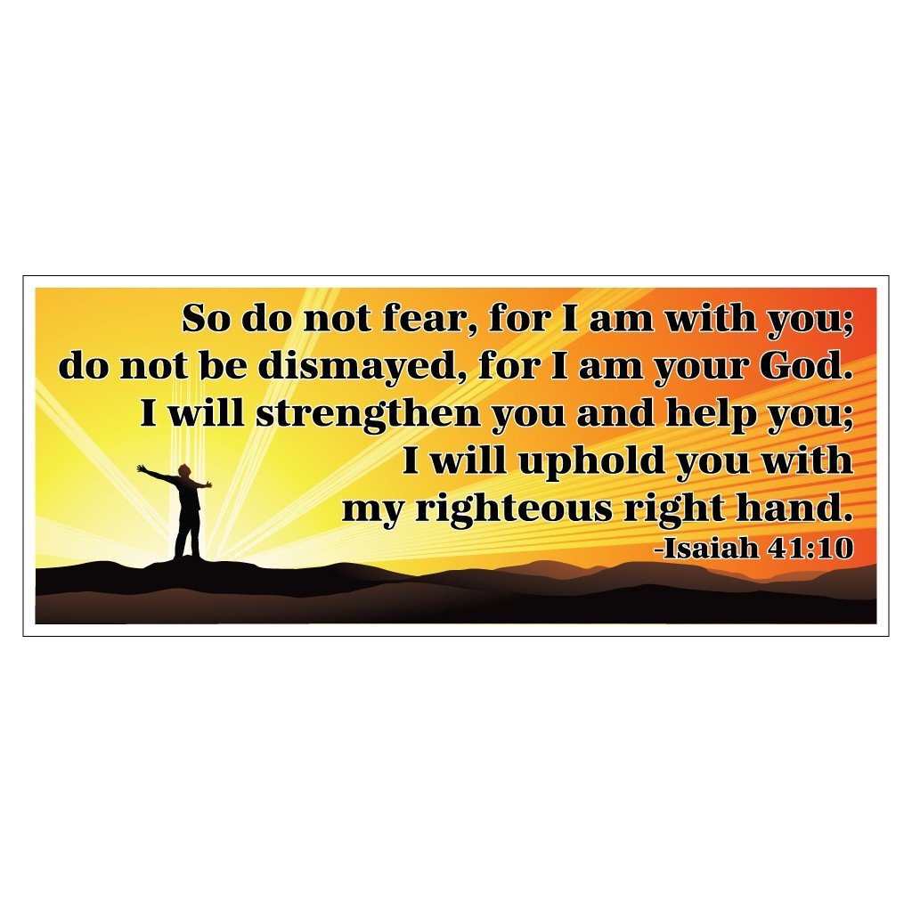 Isaiah 41:10 Bumper Magnet Pair 3.75 x 9 - FREE SHIPPING