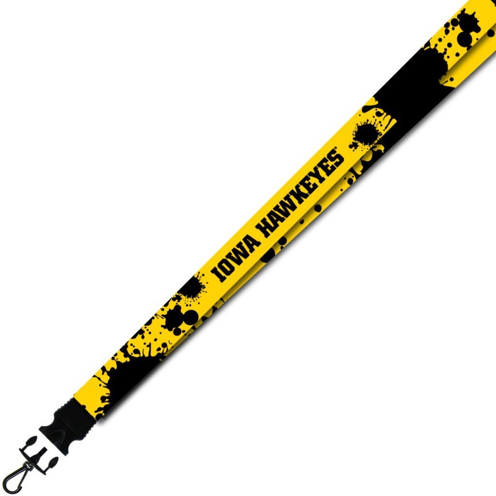 University of Iowa - Lanyard - Paint Splatter Design