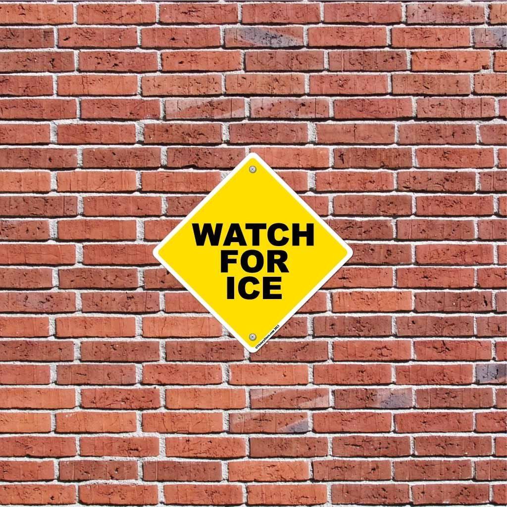Icy Surface Sign or Sticker