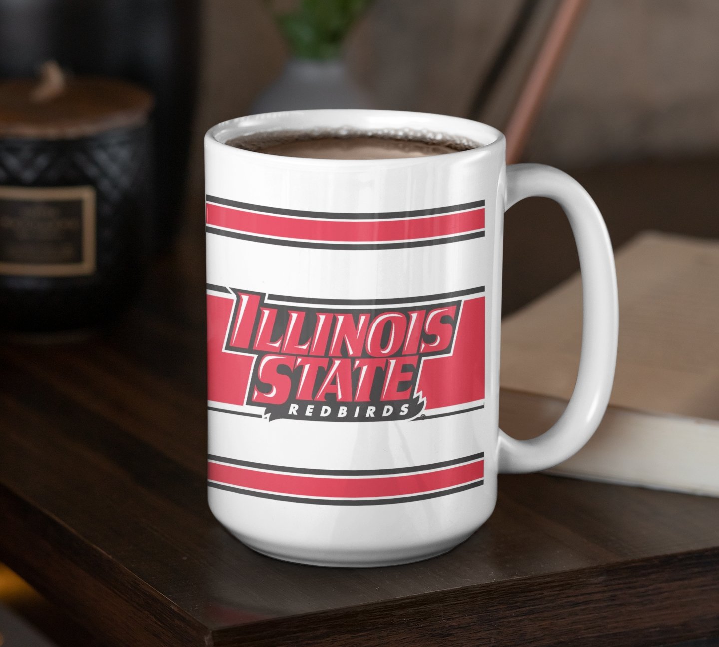 Illinois State University Red Stripe 15oz Coffee Mug