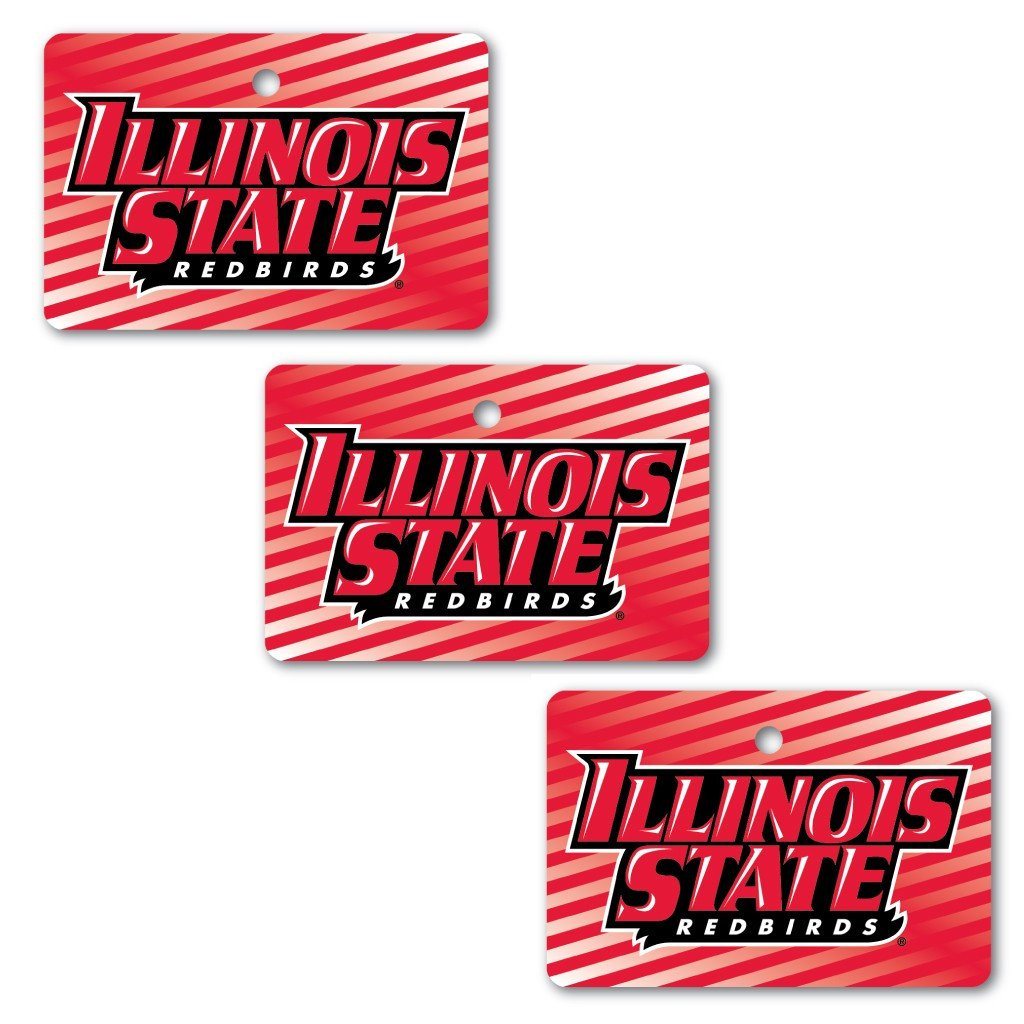 Illinois State University Aluminum Rectangle Shaped Ornament Set of 3 - FREE SHIPPING