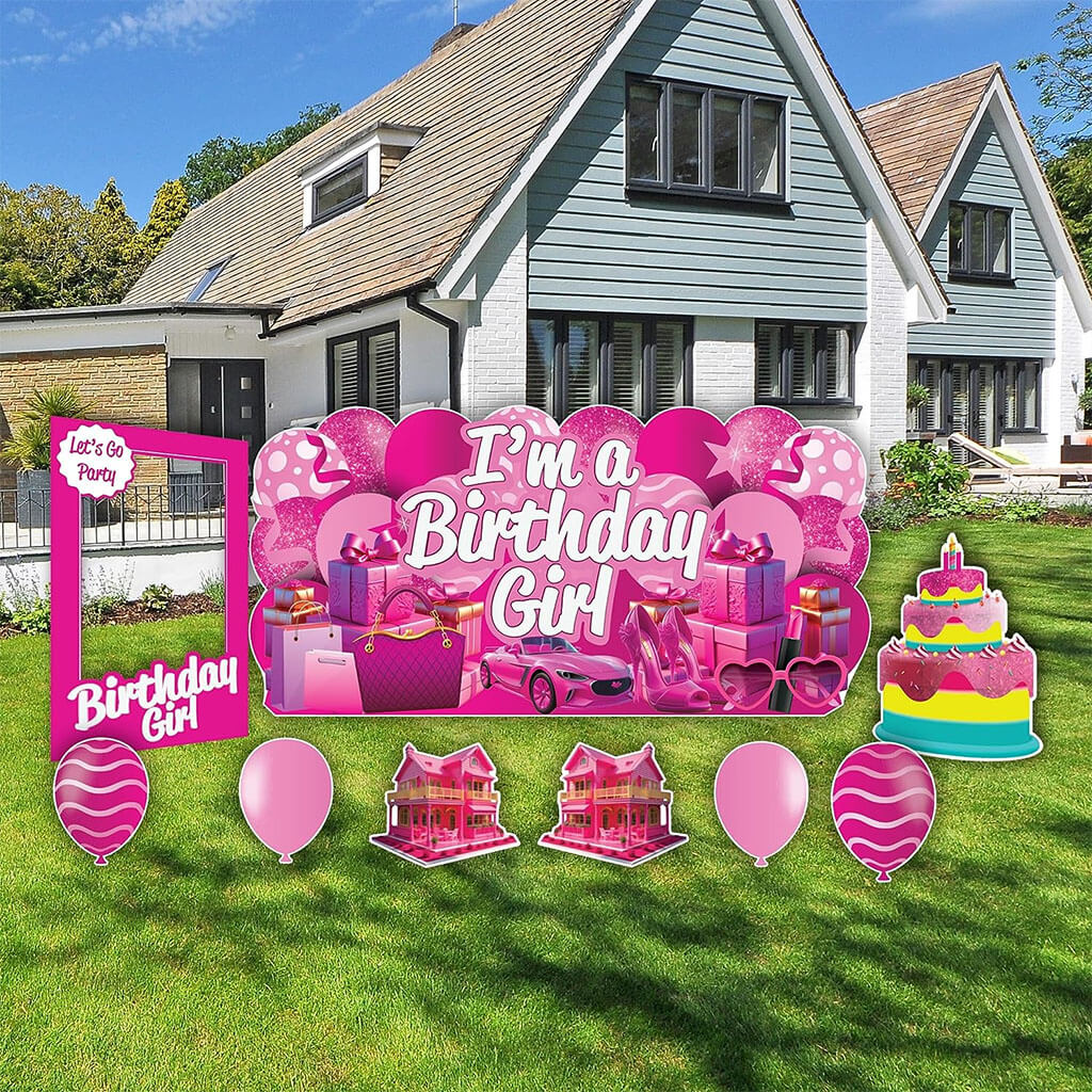 "I'm A Birthday Girl" Yard Sign Kit - Jumbo 36x72 Inch