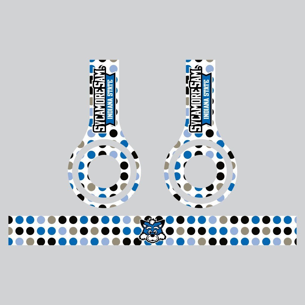 Indiana State University Set of 3 Patterns Skins for Beats Solo HD FREE SHIPPING