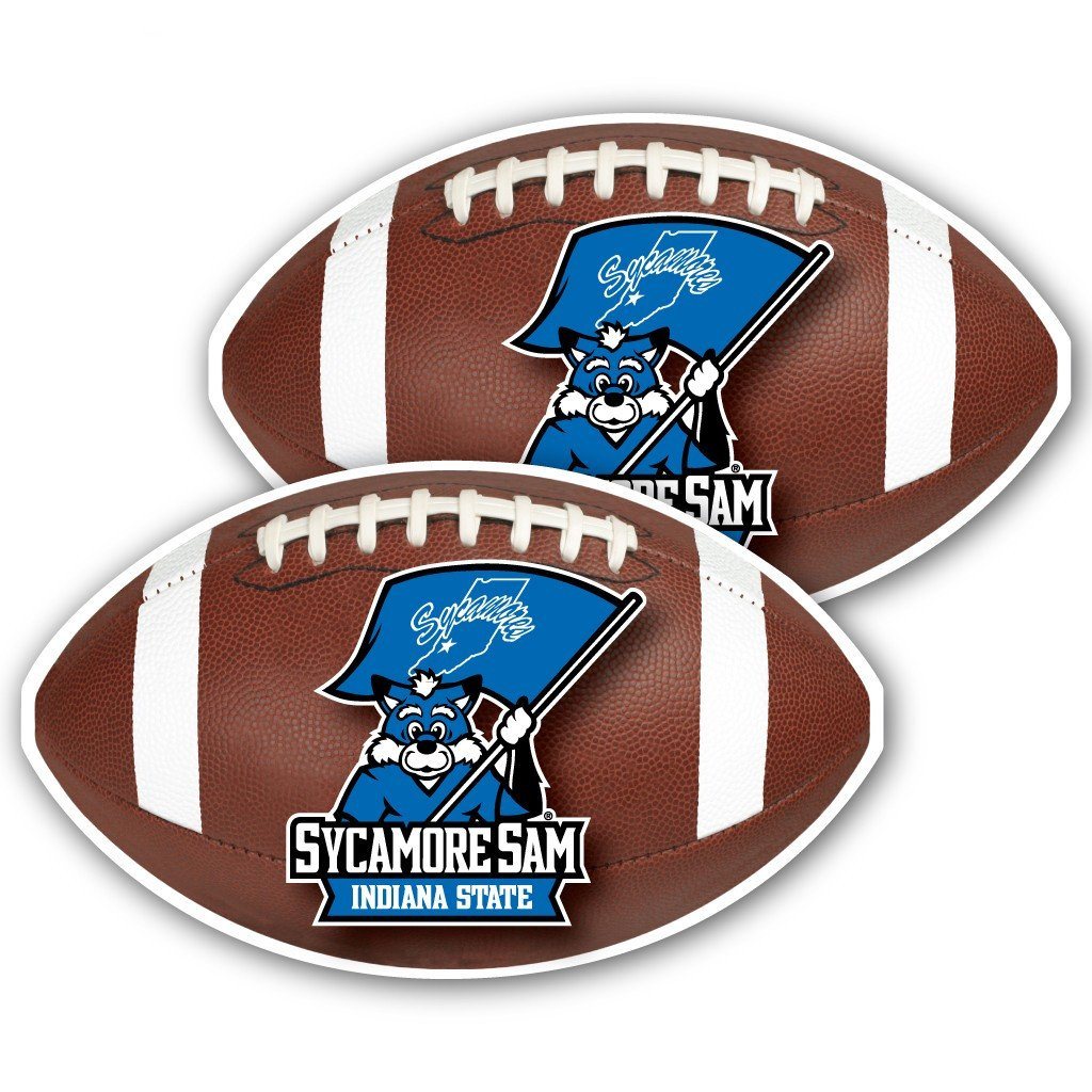 Indiana State University - Window Decal (Set of 2) - Football