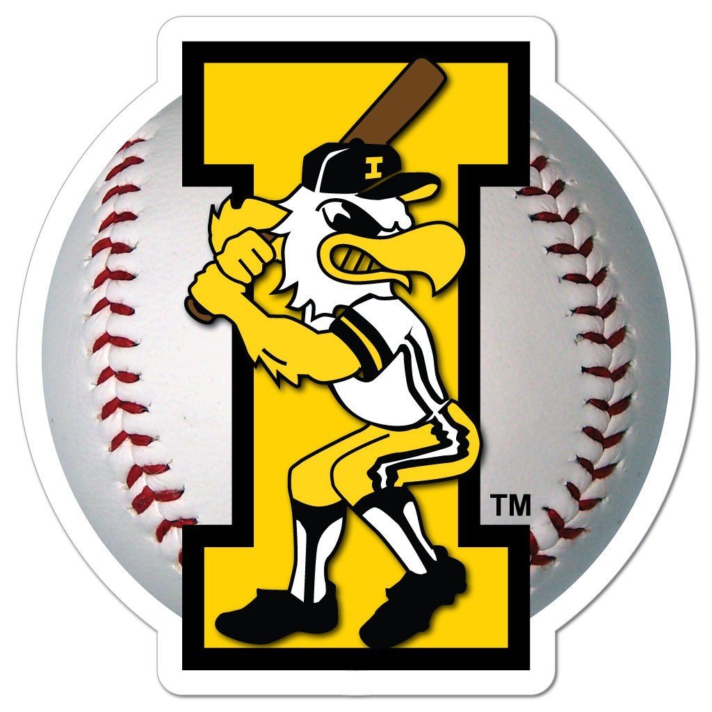 Iowa Hawkeye Herky Baseball Car Magnet - 11.5"