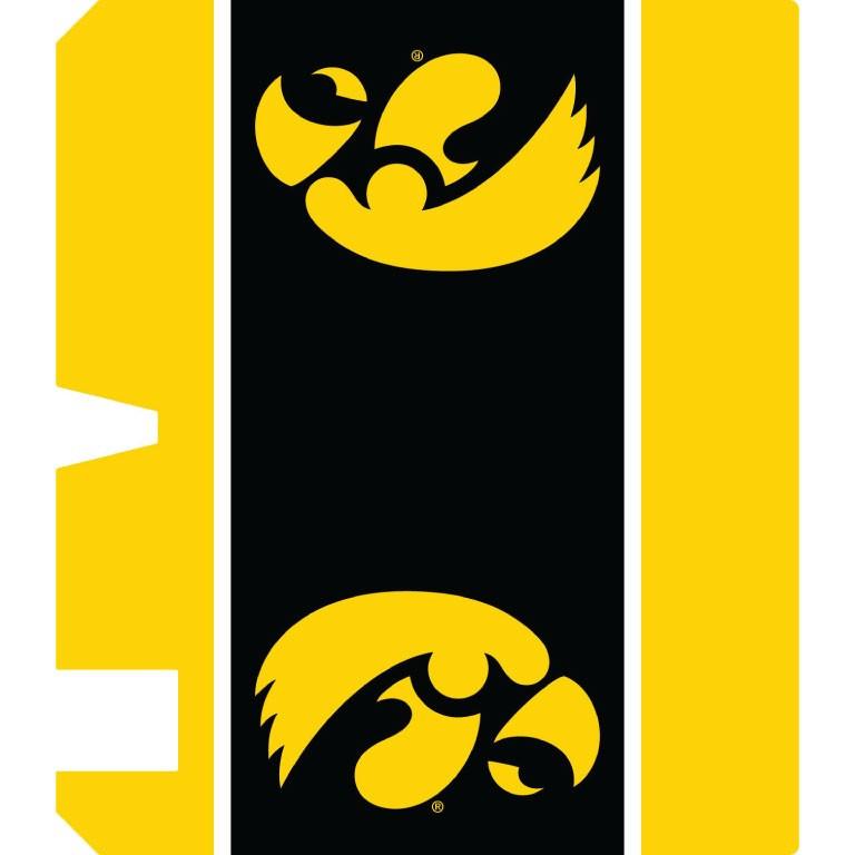 Iowa Hawkeyes Gold Striped Magnetic Mailbox Cover