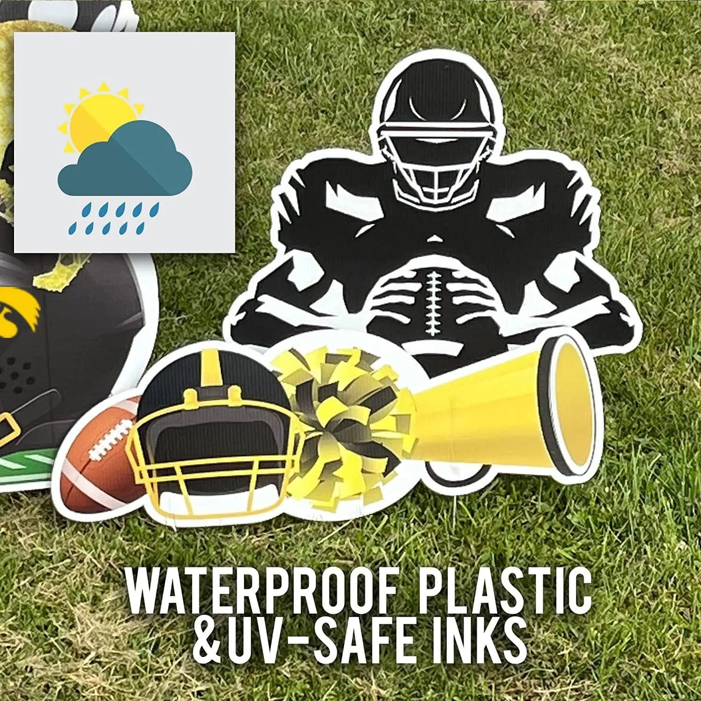 Iowa Hawkeyes Oversized Game Day Yard Card Display | 5 pc