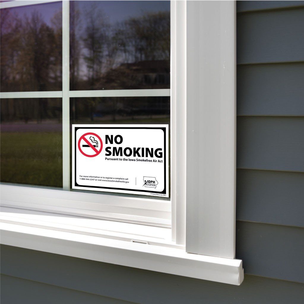 Iowa Smokefree Air Act No Smoking Sign or Sticker