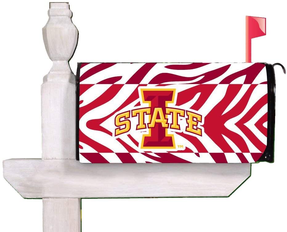 Iowa State Zebra Print Magnetic Mailbox Cover